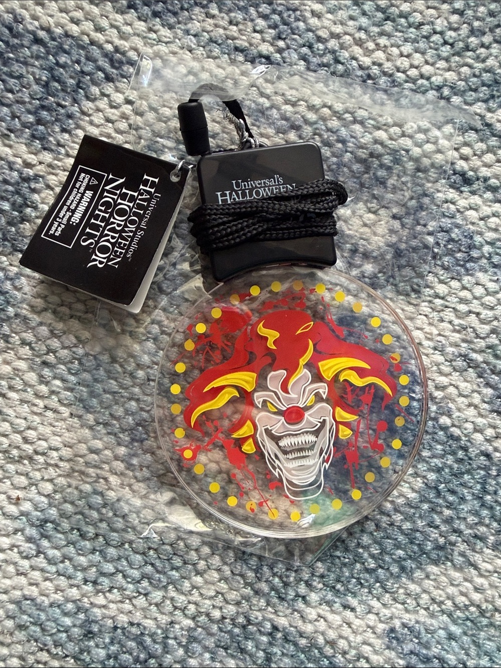 Universal Studios Halloween Horror Nights Jack the Clown light up necklace.